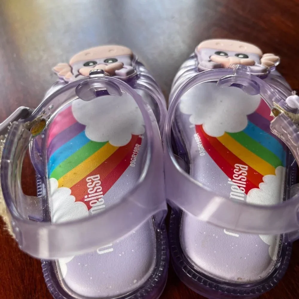 Mini Melissa Possession Unicorn‎ Purple Sandals- Size 5